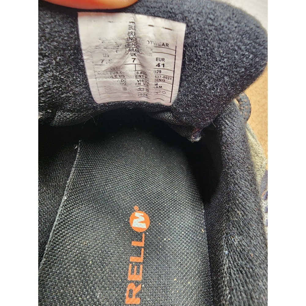 Merrell Men's size 7.5 MOAB Vibram Beluga Gray/Black Walking Show Hiking Show - Picture 6 of 7